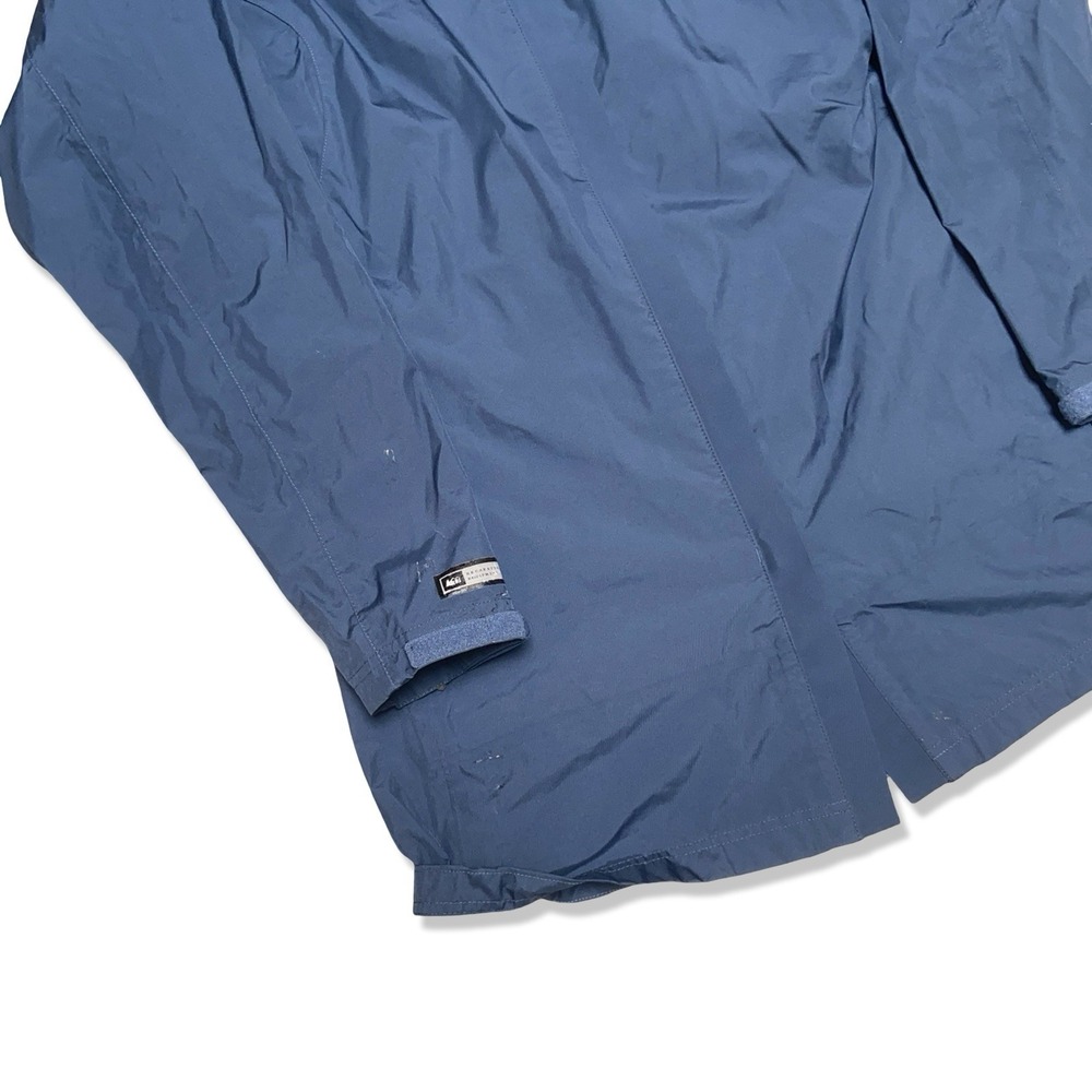 REI Co-op Rain Jacket Women's Blue Waterproof Hooded Shell Outdoor Size XL Long - Picture 9 of 9